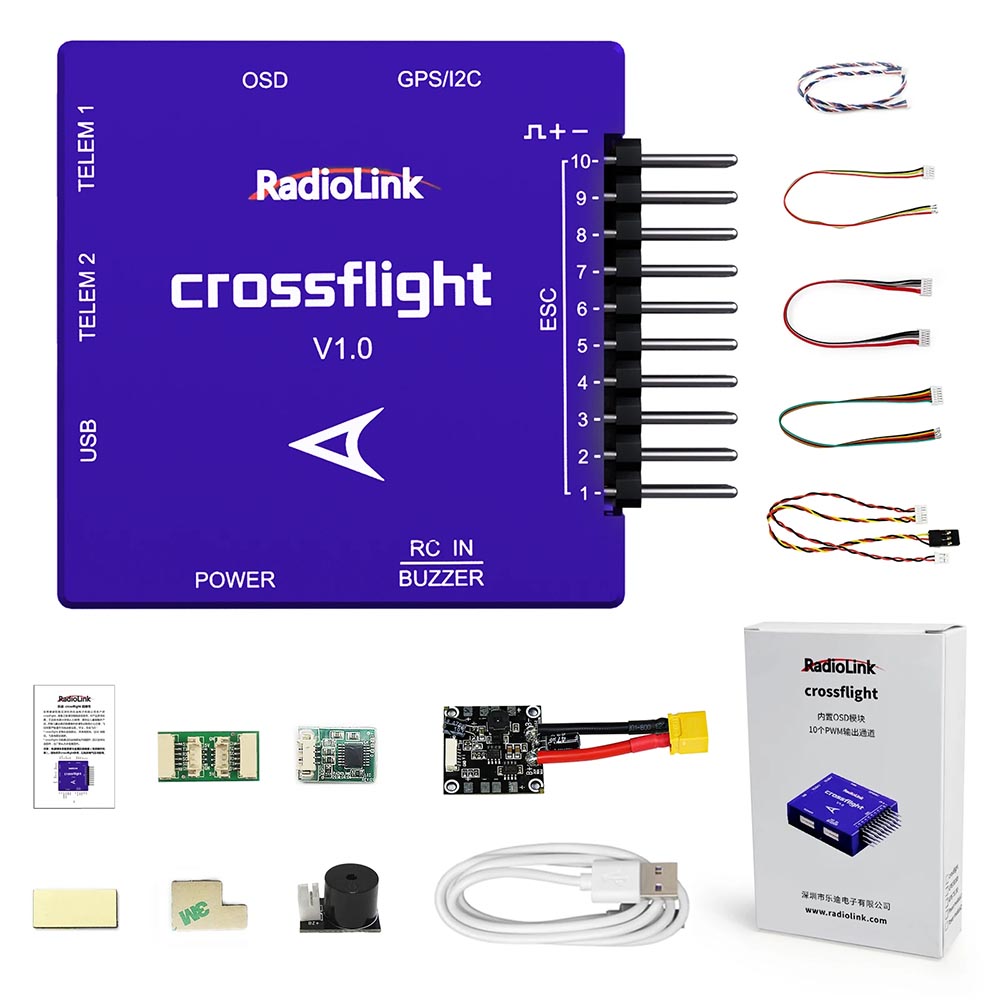 Radiolink-Crossflight-Flight-Controller-2-12S-10-PWM-FC-mit-OSD-Modul-fuumlr-FPV-Racing-Drohne-RC-Ca-2005574-1